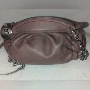 Elegant Bruce Makowsky Mauve Leather Shoulder Bag